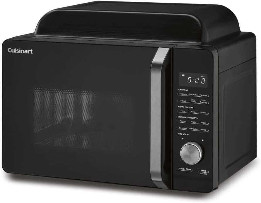 Cuisinart Countertop AMW-60 3-in-1 Microwave Airfryer Oven, Black