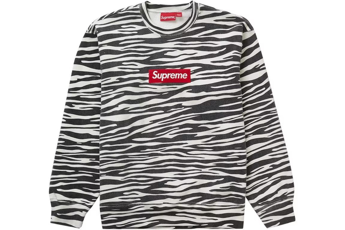 Supreme Box Logo Crewneck (FW22) Zebra